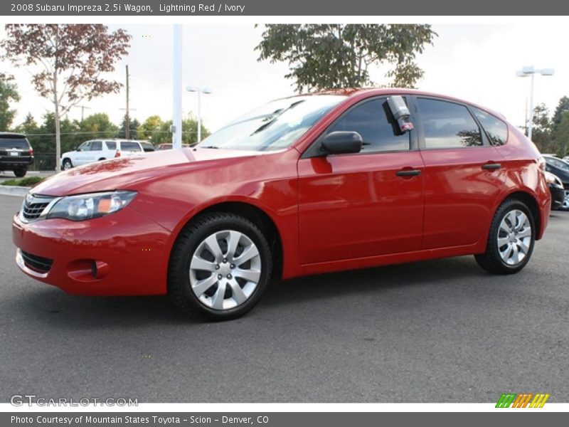 Lightning Red / Ivory 2008 Subaru Impreza 2.5i Wagon