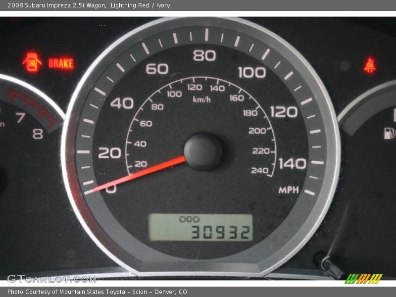 Lightning Red / Ivory 2008 Subaru Impreza 2.5i Wagon