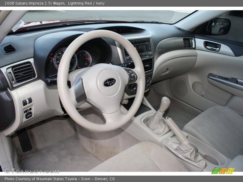 Lightning Red / Ivory 2008 Subaru Impreza 2.5i Wagon