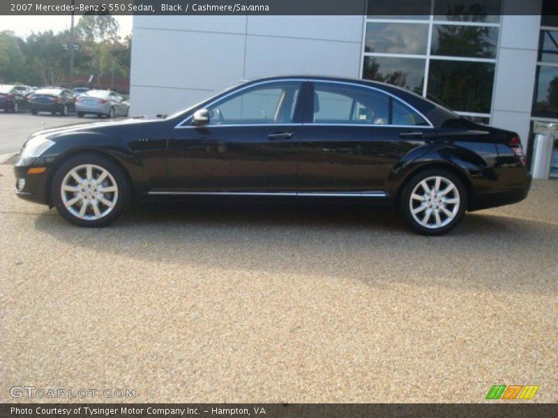 Black / Cashmere/Savanna 2007 Mercedes-Benz S 550 Sedan