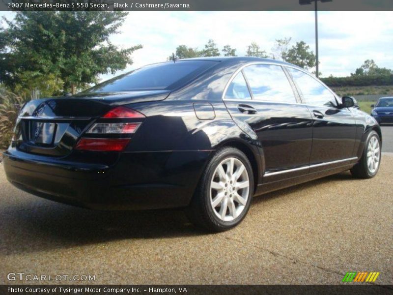 Black / Cashmere/Savanna 2007 Mercedes-Benz S 550 Sedan