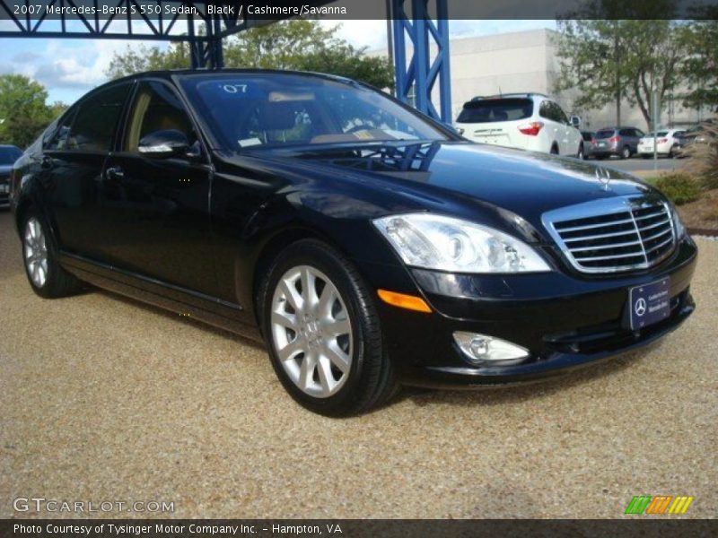 Black / Cashmere/Savanna 2007 Mercedes-Benz S 550 Sedan