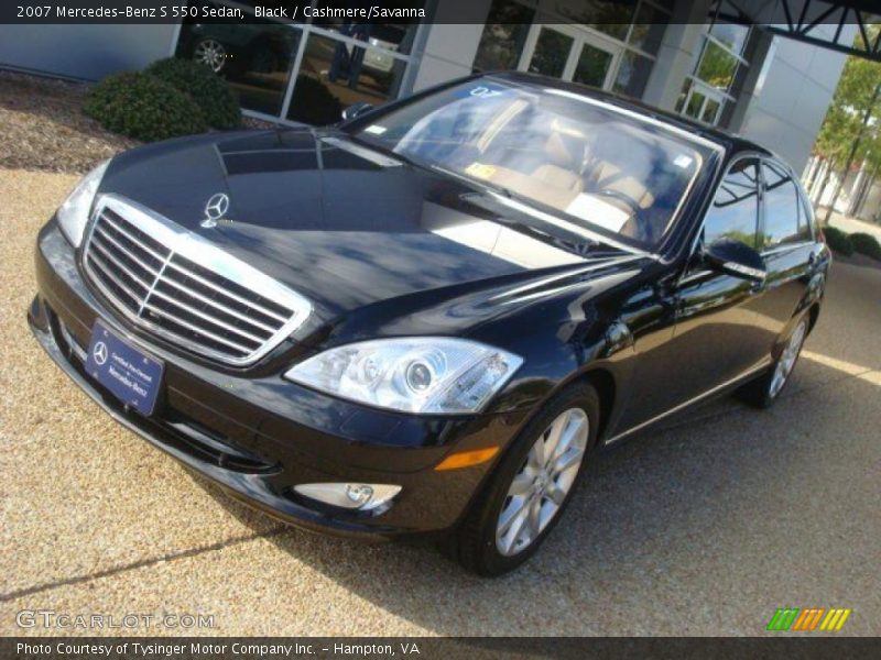 Black / Cashmere/Savanna 2007 Mercedes-Benz S 550 Sedan