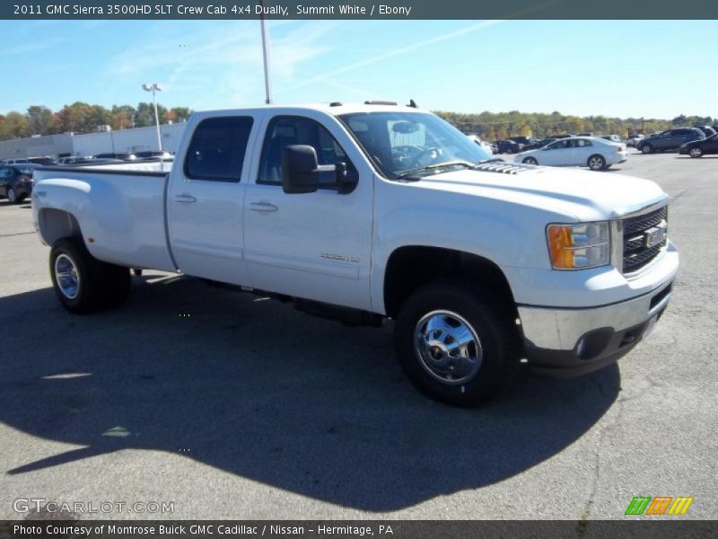 Summit White / Ebony 2011 GMC Sierra 3500HD SLT Crew Cab 4x4 Dually