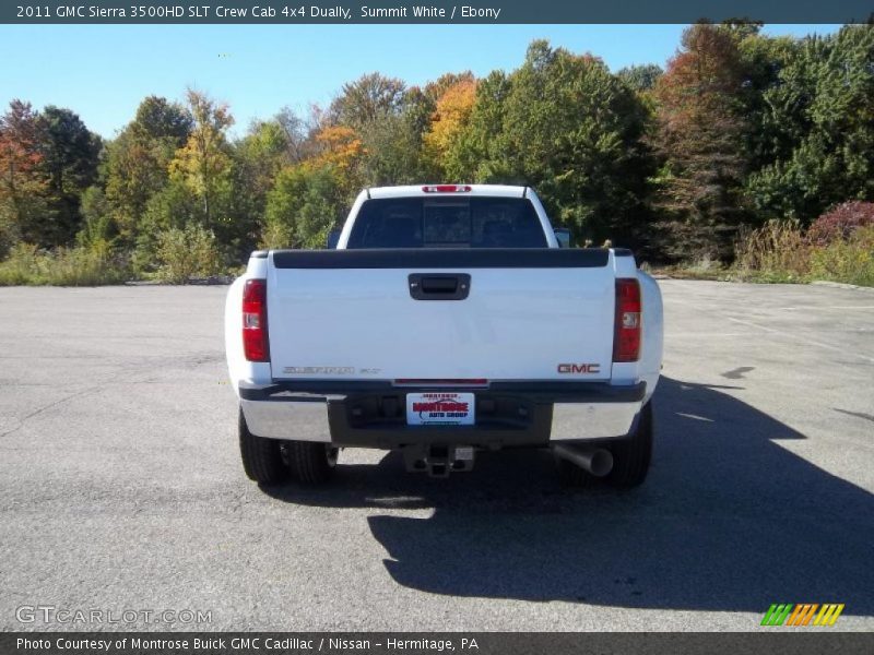 Summit White / Ebony 2011 GMC Sierra 3500HD SLT Crew Cab 4x4 Dually