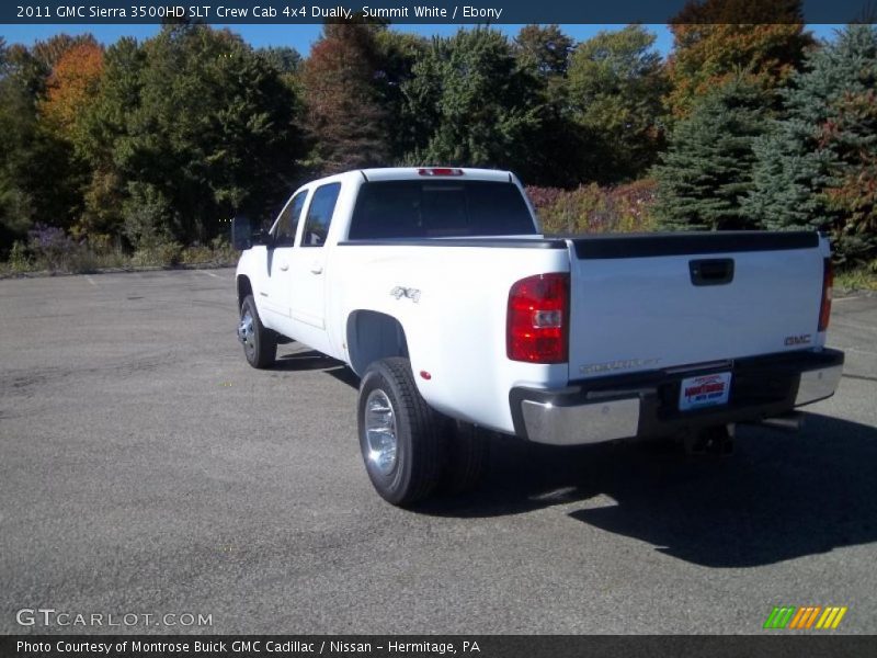 Summit White / Ebony 2011 GMC Sierra 3500HD SLT Crew Cab 4x4 Dually