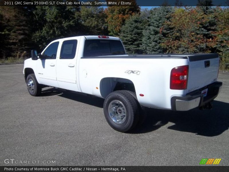 Summit White / Ebony 2011 GMC Sierra 3500HD SLT Crew Cab 4x4 Dually