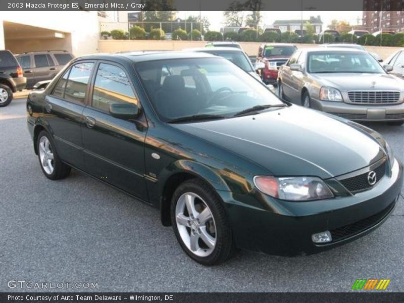 Emerald Mica / Gray 2003 Mazda Protege ES