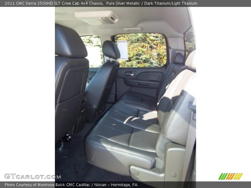 Pure Silver Metallic / Dark Titanium/Light Titanium 2011 GMC Sierra 3500HD SLT Crew Cab 4x4 Chassis