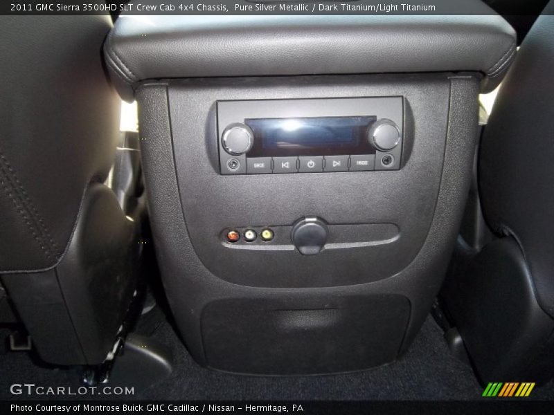 Pure Silver Metallic / Dark Titanium/Light Titanium 2011 GMC Sierra 3500HD SLT Crew Cab 4x4 Chassis