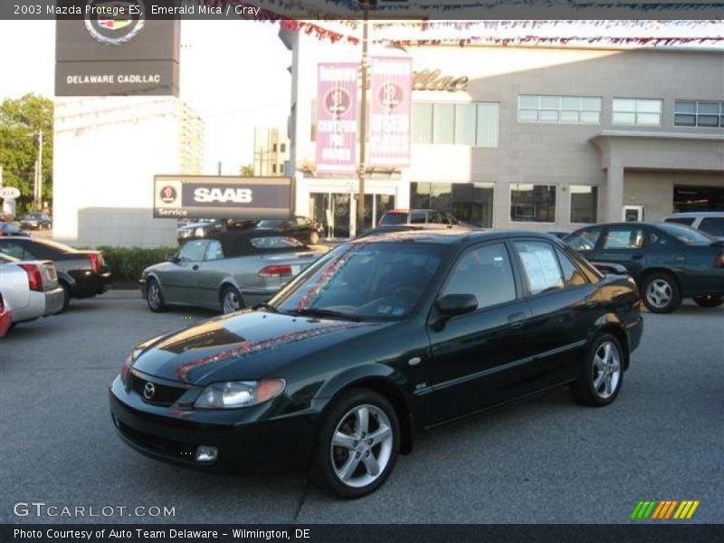 Emerald Mica / Gray 2003 Mazda Protege ES
