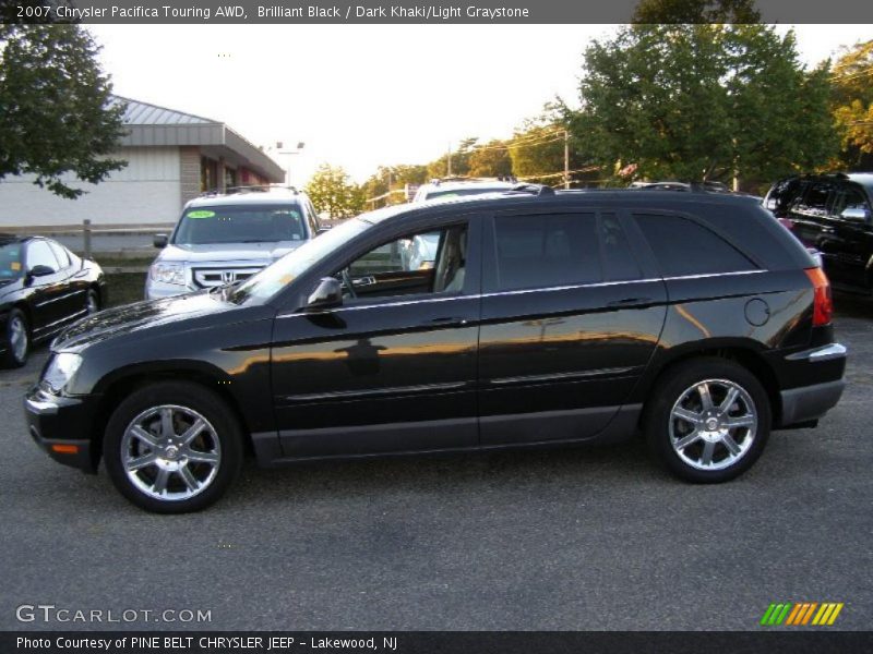 Brilliant Black / Dark Khaki/Light Graystone 2007 Chrysler Pacifica Touring AWD