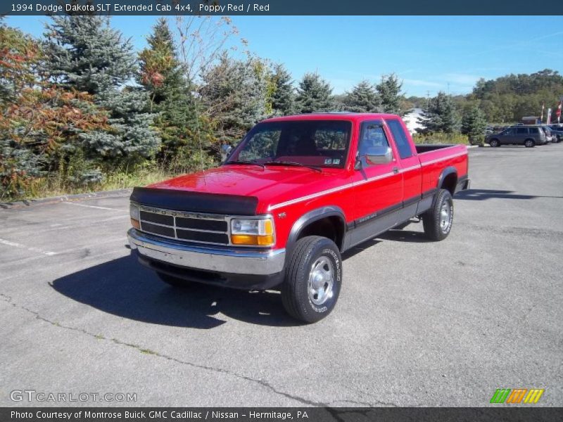 Poppy Red / Red 1994 Dodge Dakota SLT Extended Cab 4x4