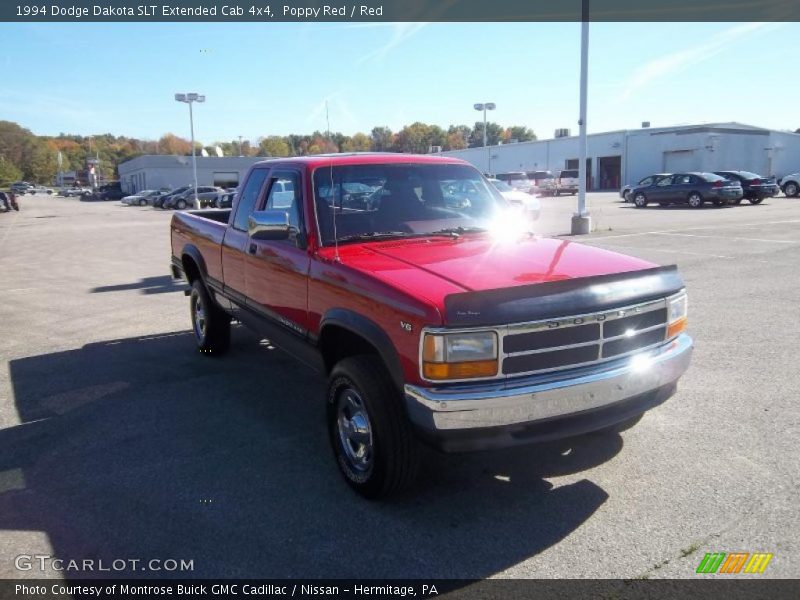 Poppy Red / Red 1994 Dodge Dakota SLT Extended Cab 4x4