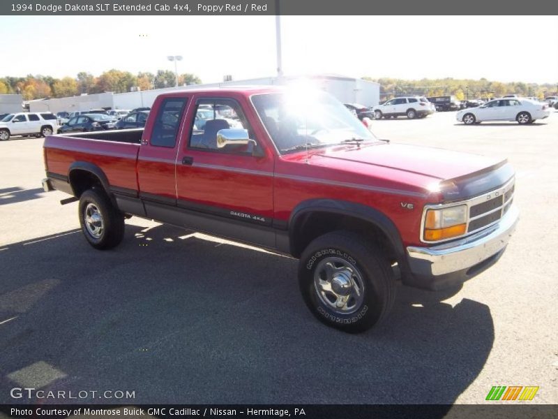 Poppy Red / Red 1994 Dodge Dakota SLT Extended Cab 4x4