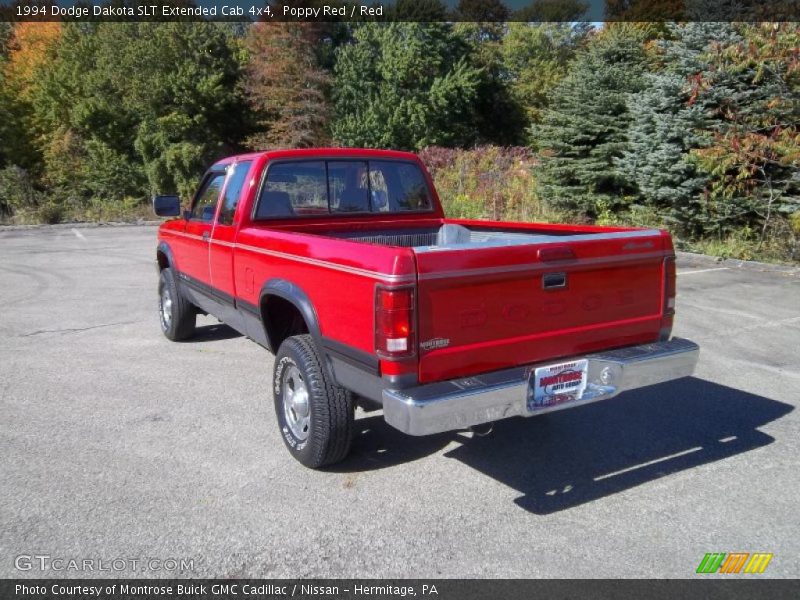 Poppy Red / Red 1994 Dodge Dakota SLT Extended Cab 4x4