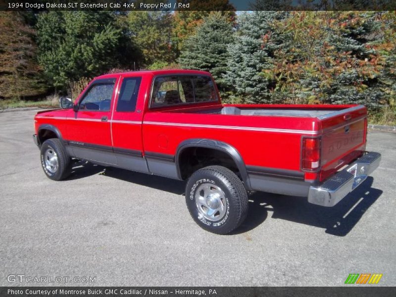 Poppy Red / Red 1994 Dodge Dakota SLT Extended Cab 4x4