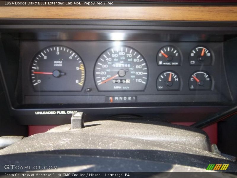  1994 Dakota SLT Extended Cab 4x4 SLT Extended Cab 4x4 Gauges