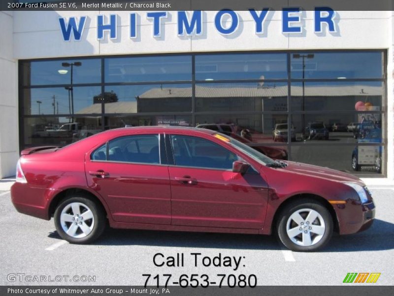 Merlot Metallic / Charcoal Black 2007 Ford Fusion SE V6