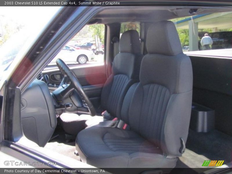 Summit White / Graphite 2003 Chevrolet S10 LS Extended Cab 4x4