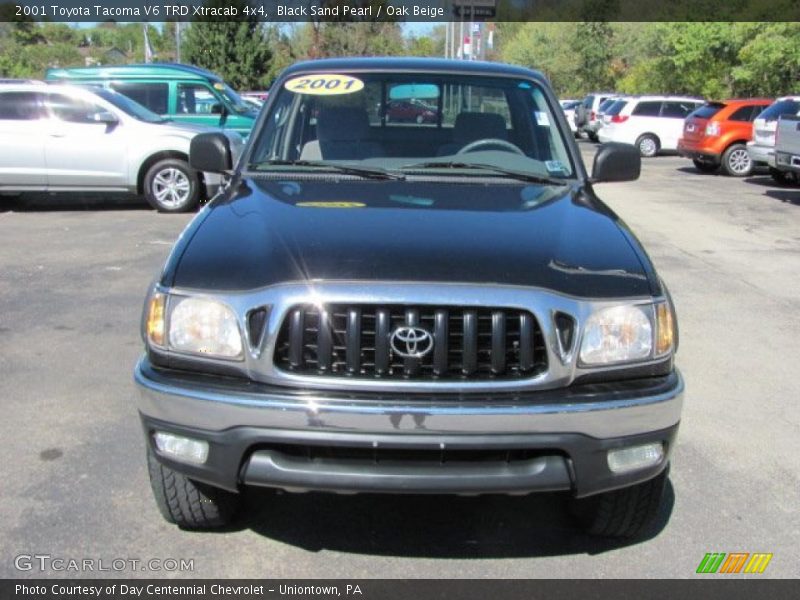 Black Sand Pearl / Oak Beige 2001 Toyota Tacoma V6 TRD Xtracab 4x4
