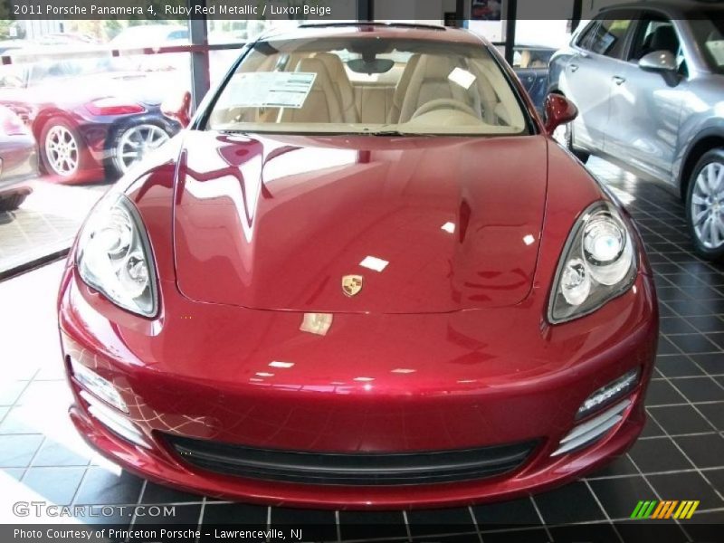 Ruby Red Metallic / Luxor Beige 2011 Porsche Panamera 4