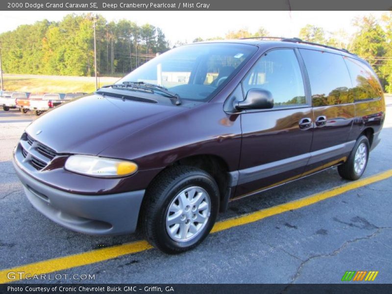 Deep Cranberry Pearlcoat / Mist Gray 2000 Dodge Grand Caravan SE
