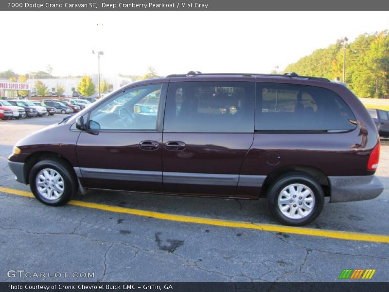 Deep Cranberry Pearlcoat / Mist Gray 2000 Dodge Grand Caravan SE