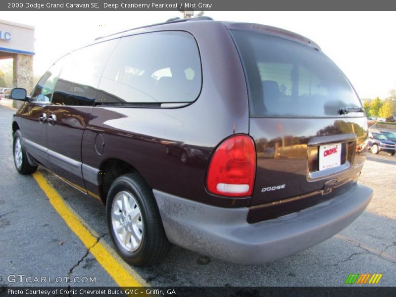 Deep Cranberry Pearlcoat / Mist Gray 2000 Dodge Grand Caravan SE