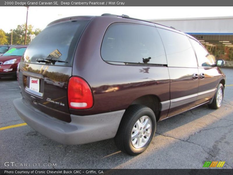Deep Cranberry Pearlcoat / Mist Gray 2000 Dodge Grand Caravan SE