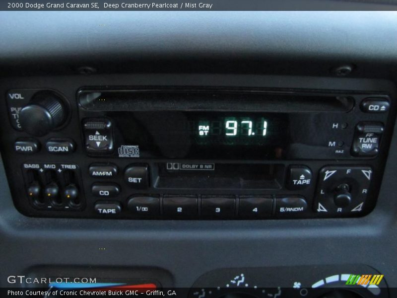 Deep Cranberry Pearlcoat / Mist Gray 2000 Dodge Grand Caravan SE