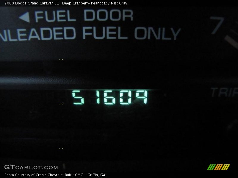 Deep Cranberry Pearlcoat / Mist Gray 2000 Dodge Grand Caravan SE