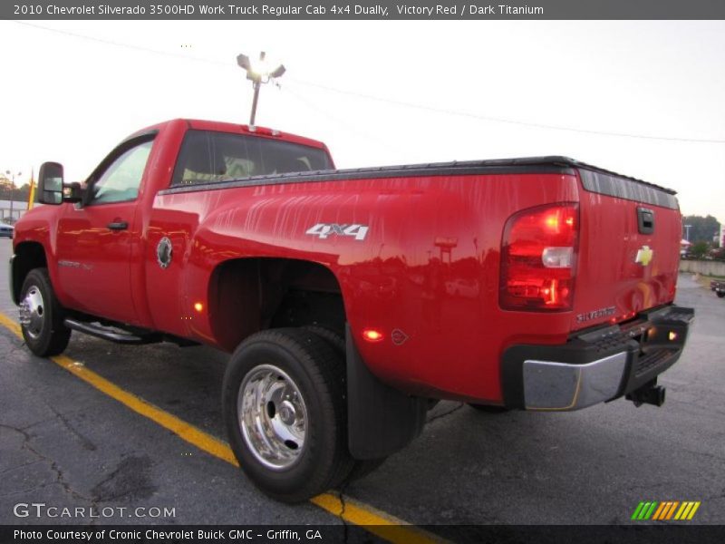 Victory Red / Dark Titanium 2010 Chevrolet Silverado 3500HD Work Truck Regular Cab 4x4 Dually