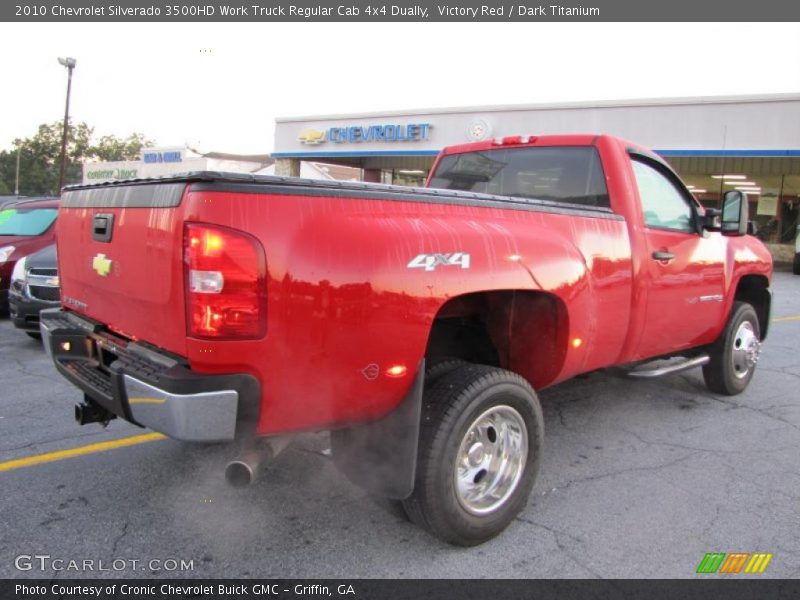 Victory Red / Dark Titanium 2010 Chevrolet Silverado 3500HD Work Truck Regular Cab 4x4 Dually