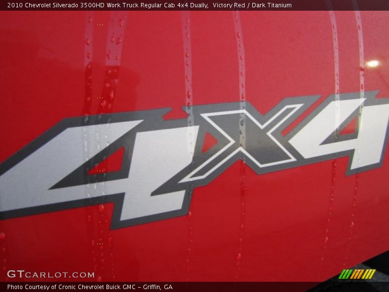 Victory Red / Dark Titanium 2010 Chevrolet Silverado 3500HD Work Truck Regular Cab 4x4 Dually