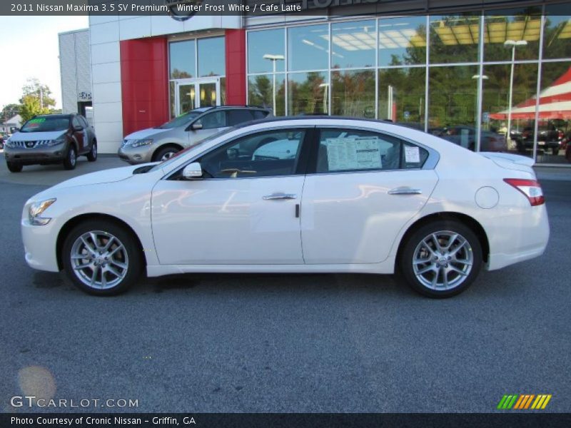 Winter Frost White / Cafe Latte 2011 Nissan Maxima 3.5 SV Premium