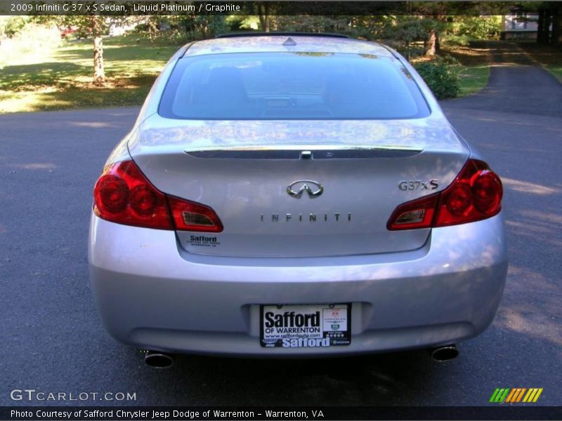 Liquid Platinum / Graphite 2009 Infiniti G 37 x S Sedan