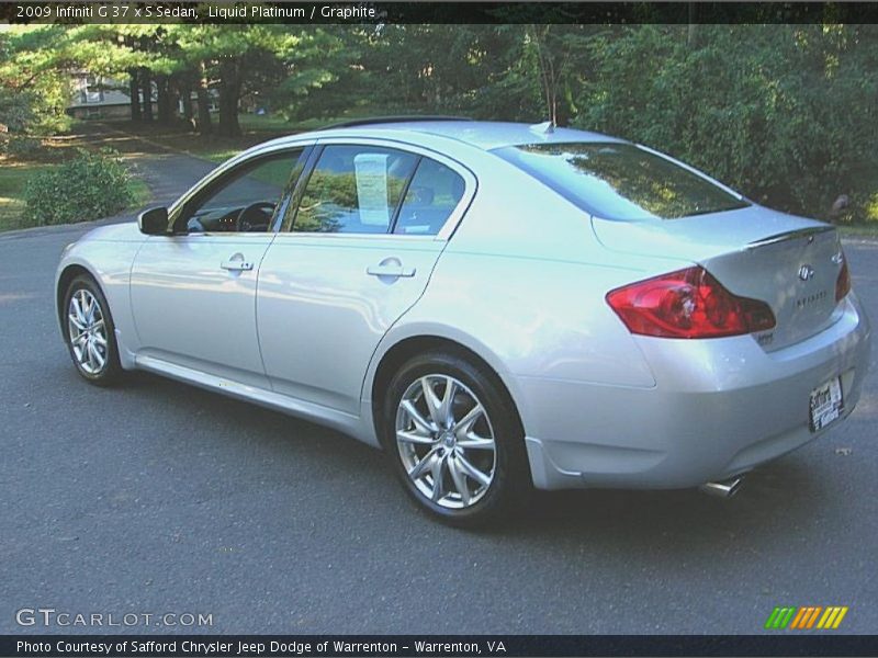 Liquid Platinum / Graphite 2009 Infiniti G 37 x S Sedan