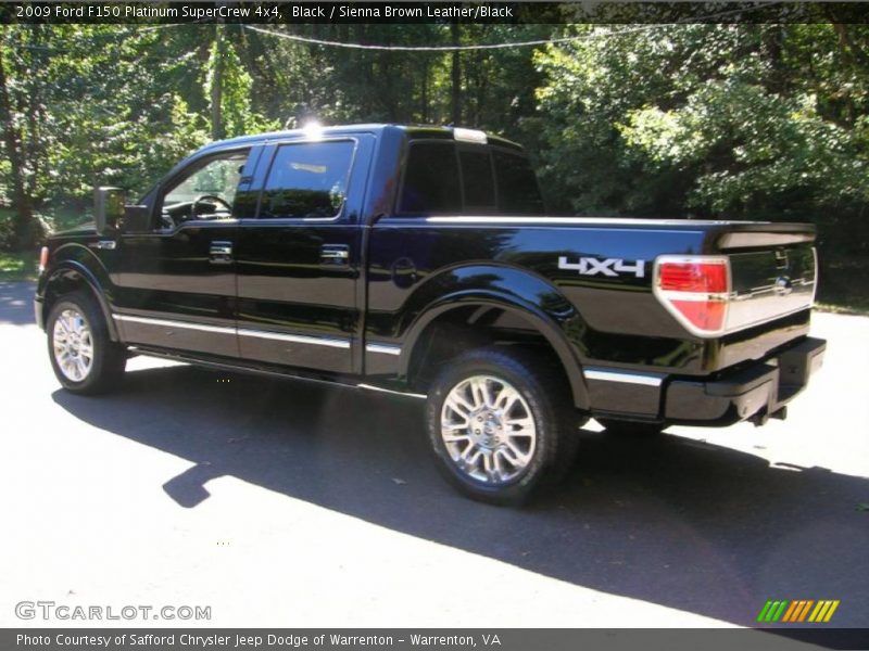 Black / Sienna Brown Leather/Black 2009 Ford F150 Platinum SuperCrew 4x4