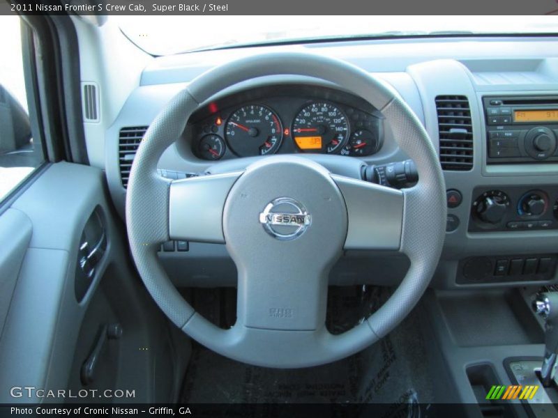 Super Black / Steel 2011 Nissan Frontier S Crew Cab