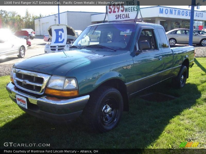 Pacific Green Metallic / Medium Graphite 1998 Ford Ranger XLT Extended Cab