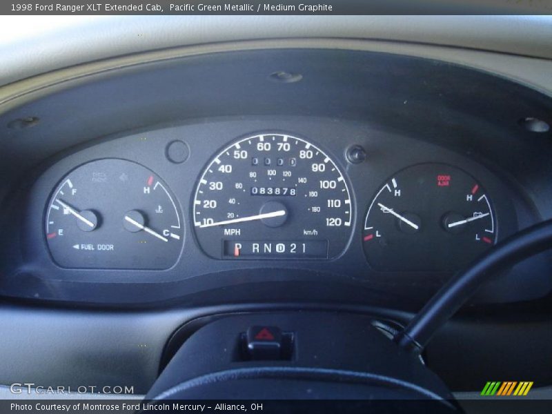 Pacific Green Metallic / Medium Graphite 1998 Ford Ranger XLT Extended Cab