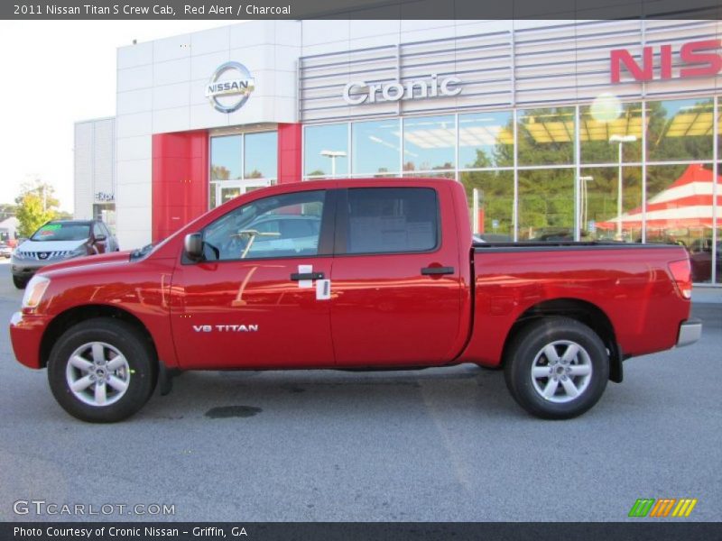 Red Alert / Charcoal 2011 Nissan Titan S Crew Cab
