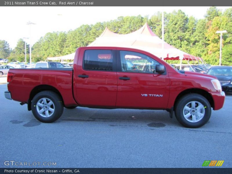 Red Alert / Charcoal 2011 Nissan Titan S Crew Cab