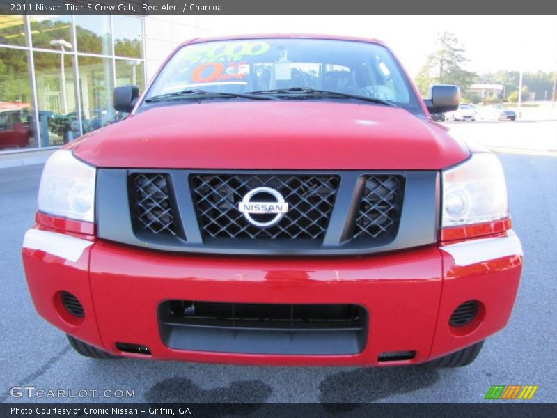 Red Alert / Charcoal 2011 Nissan Titan S Crew Cab
