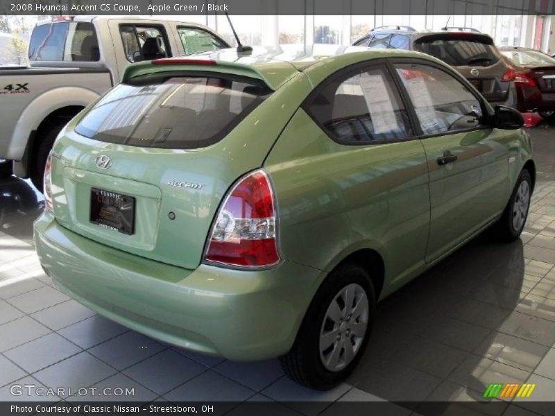 Apple Green / Black 2008 Hyundai Accent GS Coupe