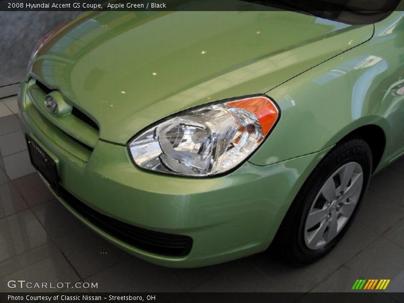 Apple Green / Black 2008 Hyundai Accent GS Coupe