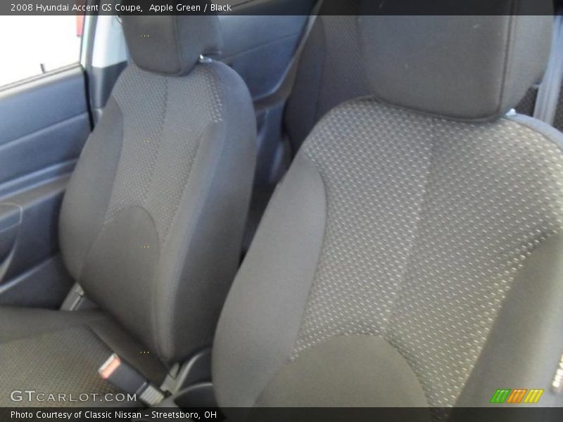 Apple Green / Black 2008 Hyundai Accent GS Coupe