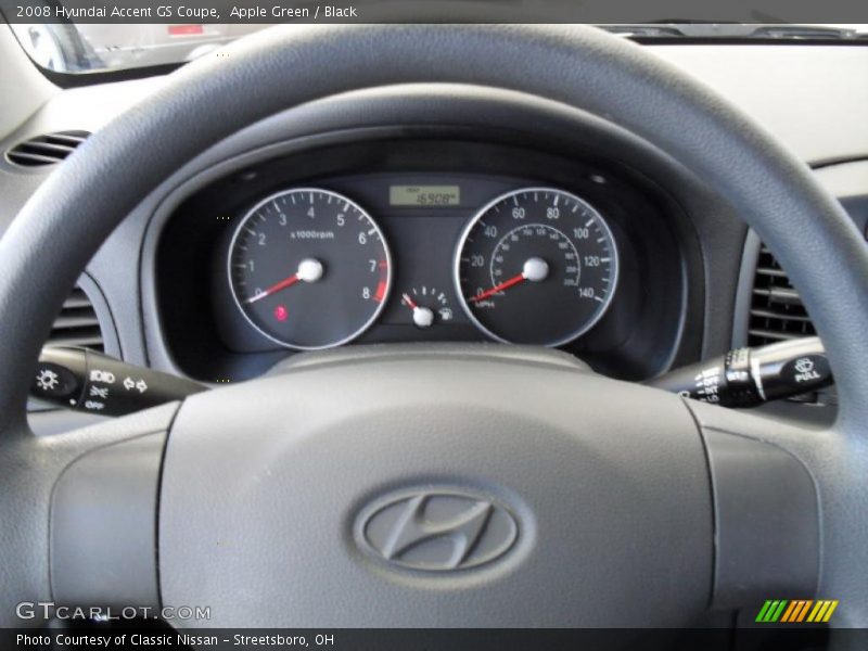 Apple Green / Black 2008 Hyundai Accent GS Coupe