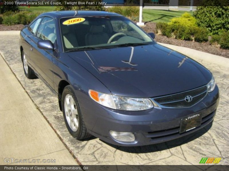 Twilight Blue Pearl / Ivory 2000 Toyota Solara SLE V6 Coupe